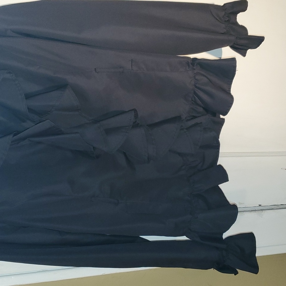 Gorgeous Ruffle Black Jacket - Picture 2 of 7